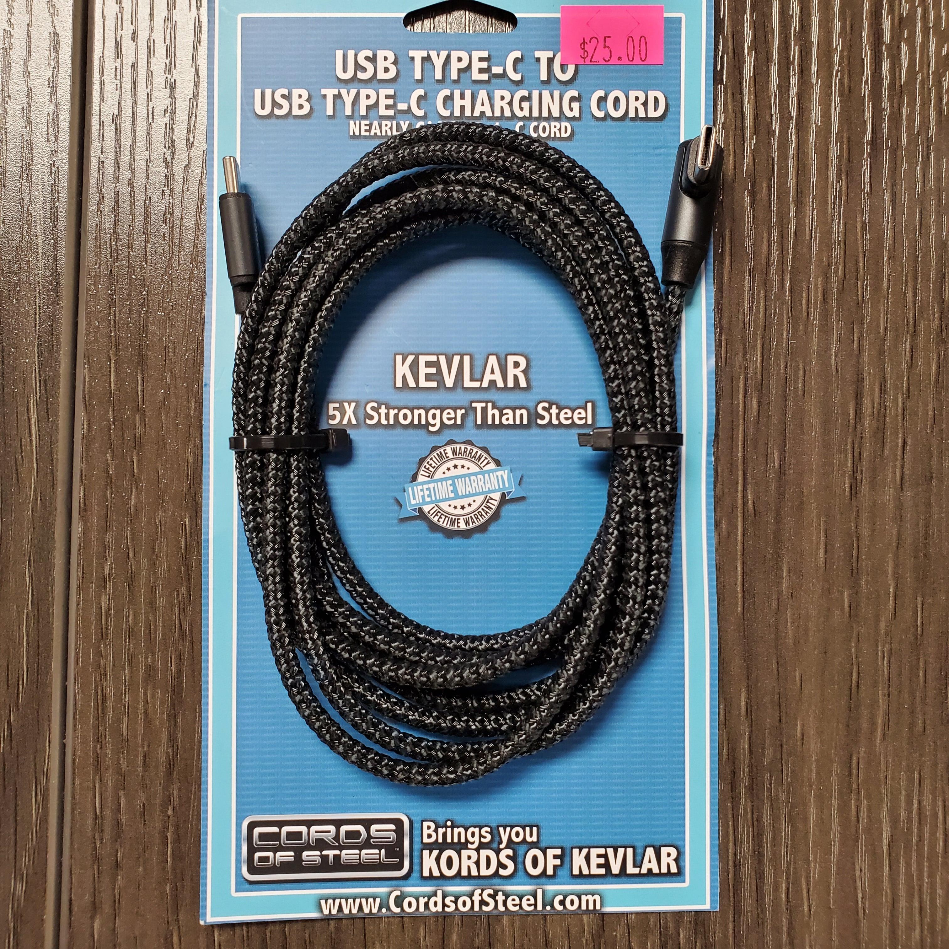 Cordon d'acier tressé type C noir