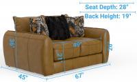 Causeuse Corvara Caramel 240602 