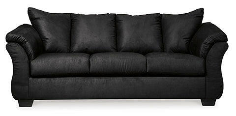 75008 Canapé Darcy noir, causeuse