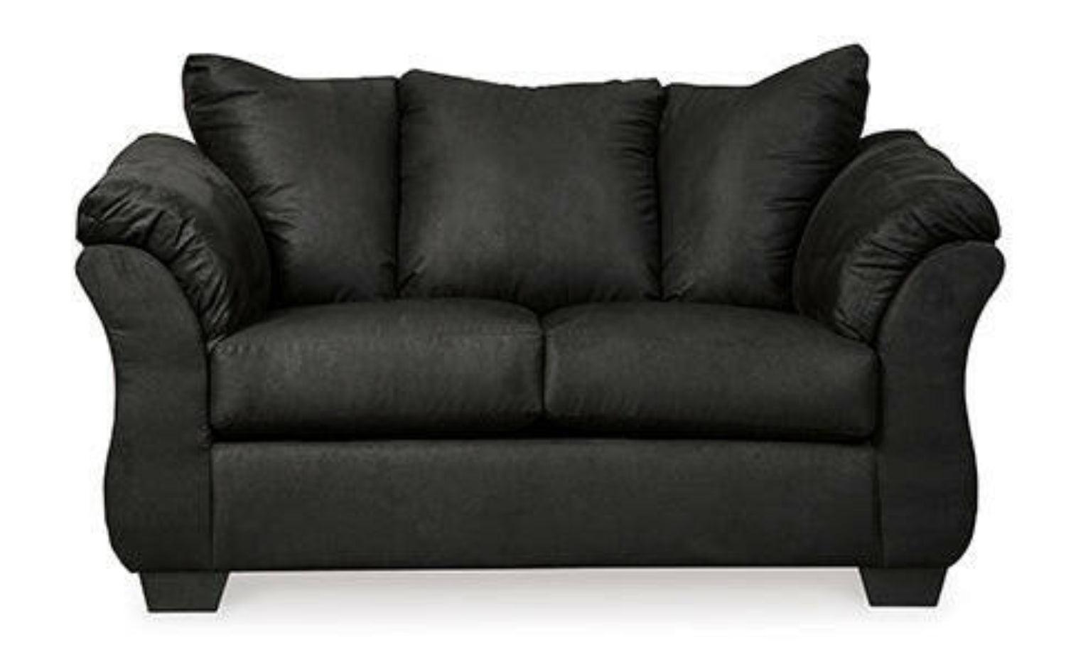 75008 Canapé Darcy noir, causeuse