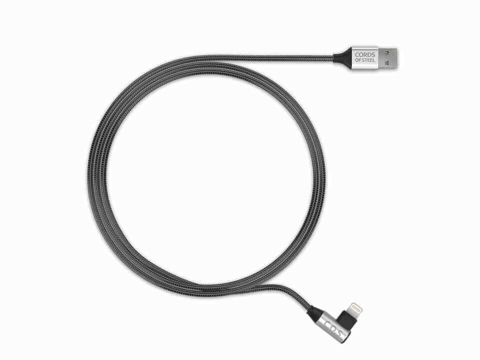 Cordons d'acier Gunmetal Lightning Micro USB