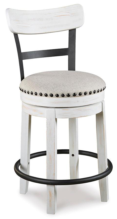 Tabouret de bar pivotant blanc Valebeck D546-524