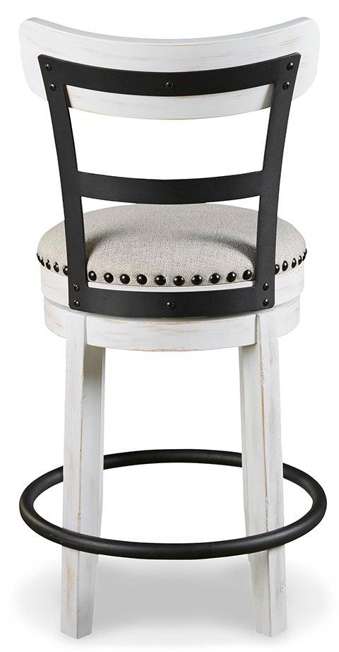 Tabouret de bar pivotant blanc Valebeck D546-524