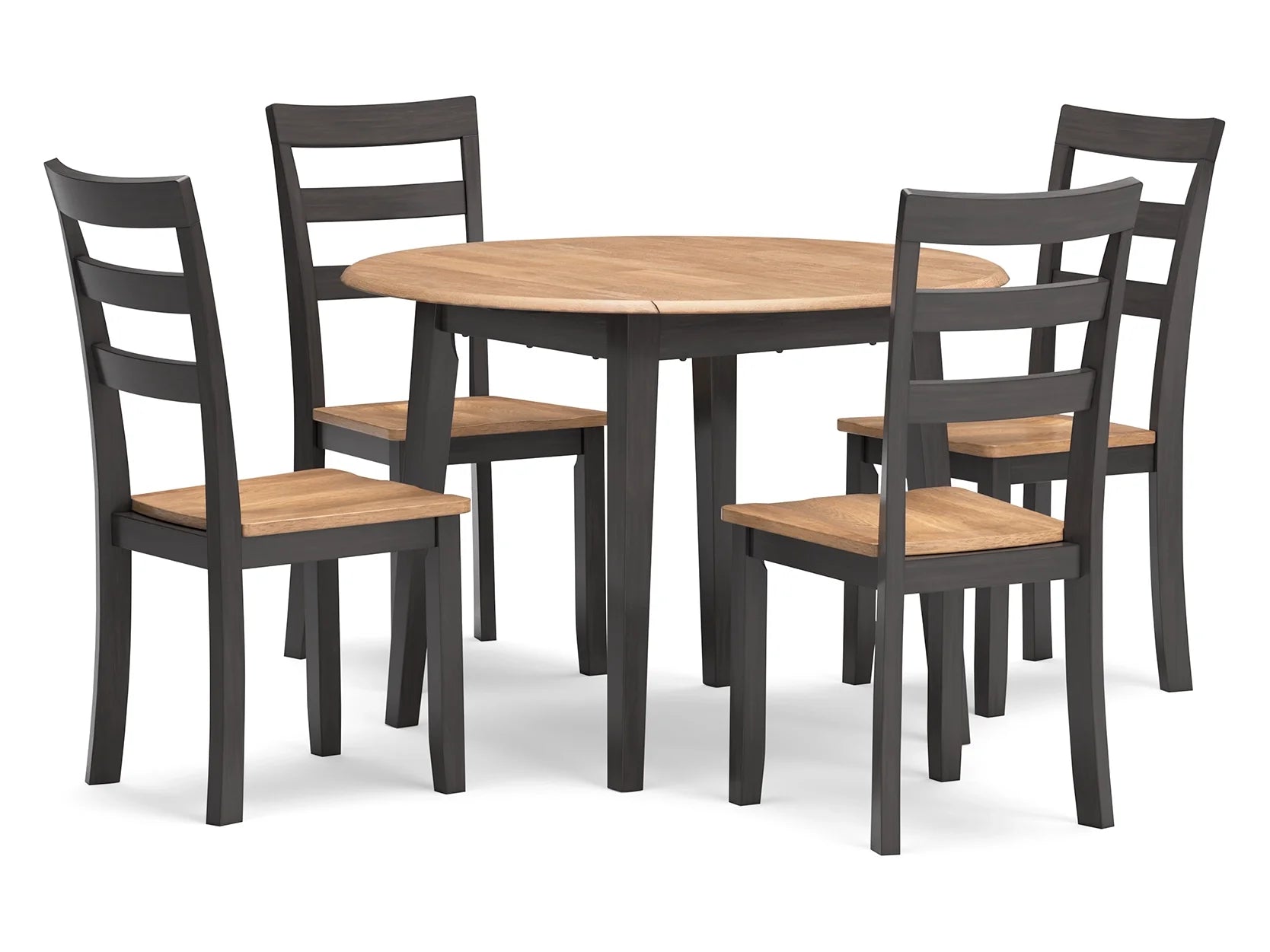 Table et 4 chaises marron Gesthaven D396-01/15 