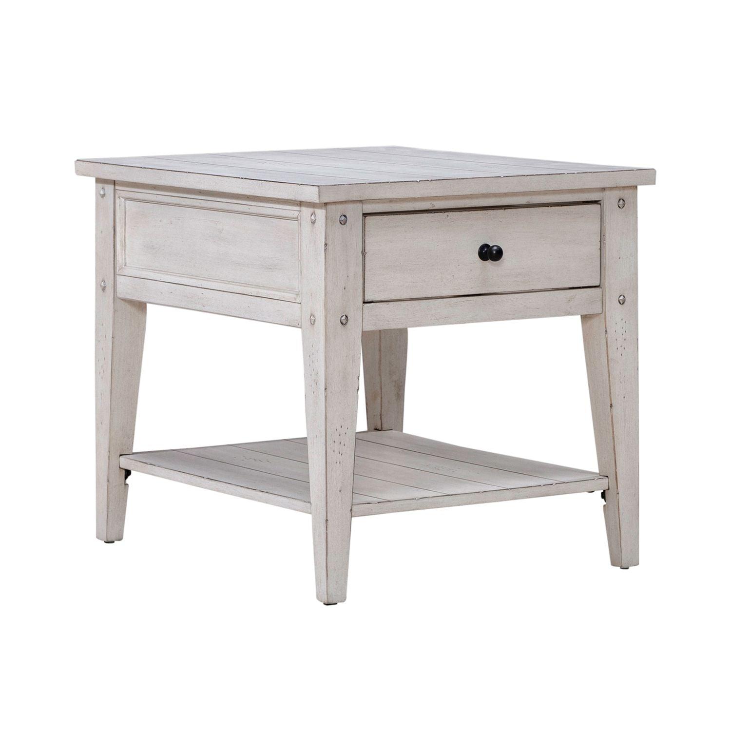 Table d'appoint blanche Lake House 110W-OT1021