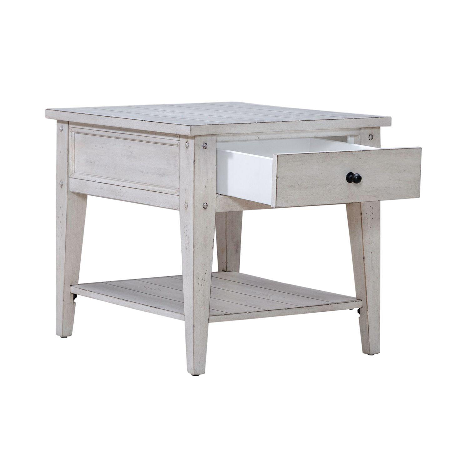 Table d'appoint blanche Lake House 110W-OT1021