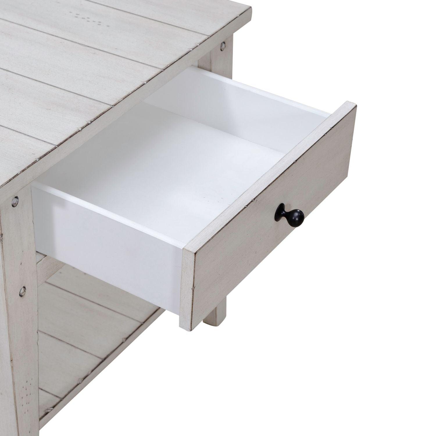 Table d'appoint blanche Lake House 110W-OT1021