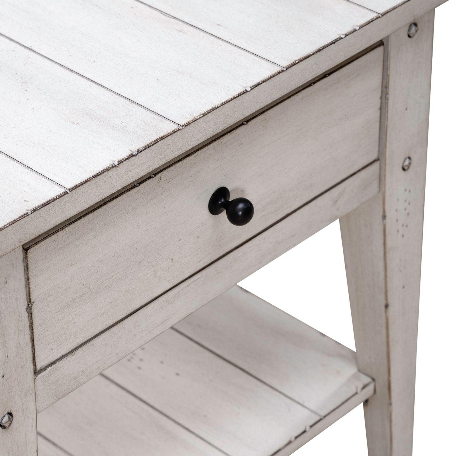Table d'appoint blanche Lake House 110W-OT1021