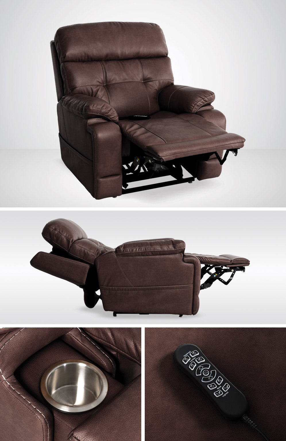 Fauteuil releveur Infi Elite Capriccio en noyer MM3815-WAC-H0B
