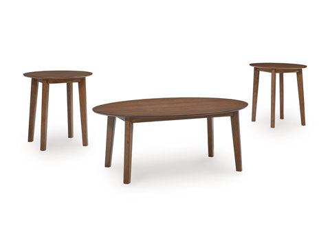 Table basse et 2 tables d'appoint Gordonay Brown T155-13