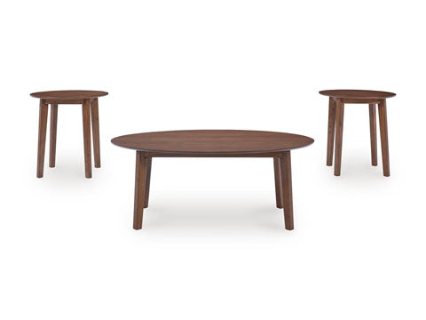 Table basse et 2 tables d'appoint Gordonay Brown T155-13