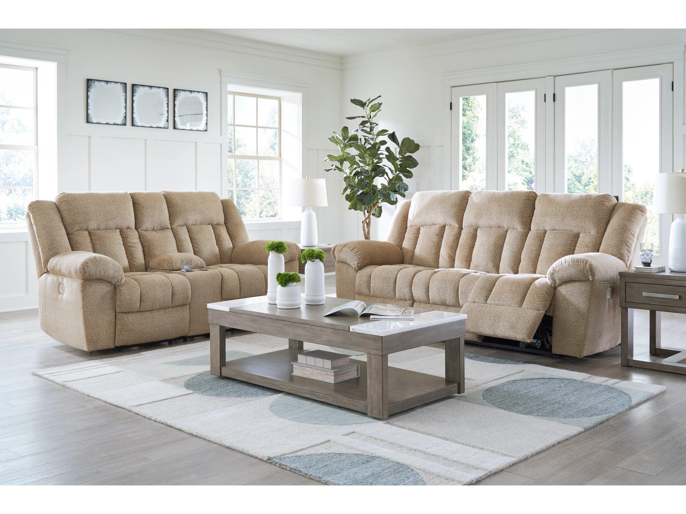 Canapé et causeuse inclinables Tip Off Wheat 69305