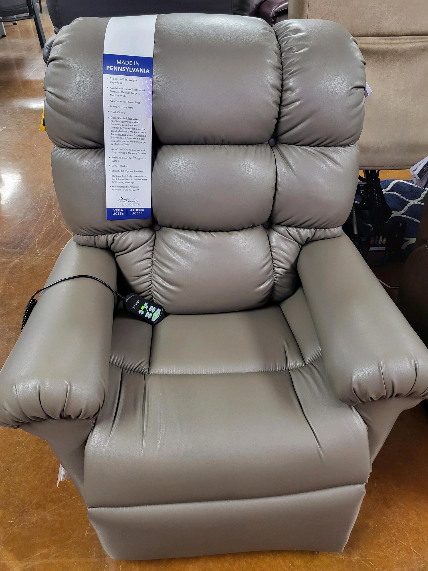Fauteuil releveur Vega Medium Lage Brisa Shiitake UC556-MLA-DST-USH