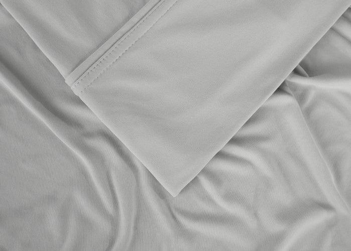 Parure de draps Ver-Tex gris clair pour lit king size